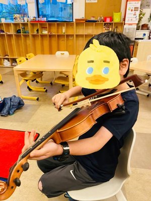 Violin Class - Welcome to our Children's Violin Classes, where young musicians embark on an exciting journey into the world of music!

Our program is specially designed to introduce children to the enchanting sounds of the violin and to nurture their passion for music from an early age. Through engaging and interactive lessons, kids will develop fundamental skills, musicality, and a lifelong appreciation for this beautiful instrument.

Led by experienced violin instructors who specialize in teaching children, our classes provide a supportive and nurturing environment for young learners to thrive. From complete beginners to those with some prior experience, our curriculum is tailored to accommodate students of all levels.