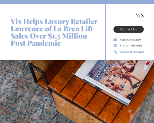 Vix Helps Luxury Retailer Lift Sales Over $1.5 Million Post Pandemic - Lawrence of La Brea owner, David Nourafshan, approached Vix Media Group expressing great interest in taking his vast inventory online and stepping into digital marketing for the first time in 30 years. David’s collection includes thousands, if not tens of thousands, of extremely high-end luxury rugs. His inventory management system was built on an archaic system from the 60s. It got the job done for David and his company for years… but as his competitors around him grew very quickly with their online efforts, he knew he had to get moving...... Read more at: https://www.vixmediagroup.com/clients Vix Helps Luxury Retailer Lift Sales Over $1.5 Million Post Pandemic - Lawrence of La Brea owner, David Nourafshan, approached Vix Media Group expressing great interest in taking his vast inventory online and stepping into digital marketing for the first time in 30 years. David’s collection includes thousands, if not tens of thousands, of extremely high-end luxury rugs. His inventory management system was built on an archaic system from the 60s. It got the job done for David and his company for years… but as his competitors around him grew very quickly with their online efforts, he knew he had to get moving...... Read more at: https://www.vixmediagroup.com/clients