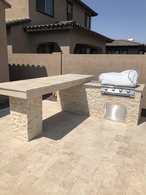 Outdoor Kitchen and Barbecue - Our outdoor kitchen and barbecues are great for having a beautiful area to cook and gather outside. We can create a variety of different outdoor kitchens to match exactly what you are looking for