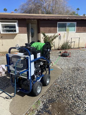 Hydro jetting - Hydro Jetting was done to clear the line and to remove the roots causing the sewer back up Hydro jetting - Hydro Jetting was done to clear the line and to remove the roots causing the sewer back up