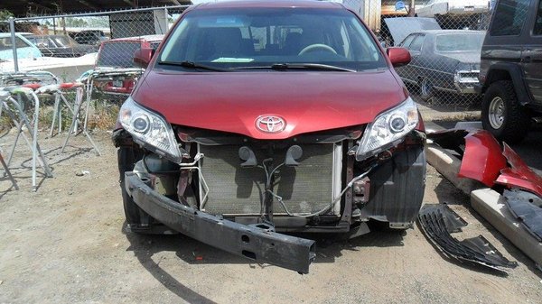 Toyota Sienna Van with front end damage - This Toyota Sienna Van had a lot of damage to the front end. The collision was so hard that we had to replace the front right frame rail along with multiple other pieces and parts to bring this van back to life. The customer loved the finished product! Toyota Sienna Van with front end damage - This Toyota Sienna Van had a lot of damage to the front end. The collision was so hard that we had to replace the front right frame rail along with multiple other pieces and parts to bring this van back to life. The customer loved the finished product!
