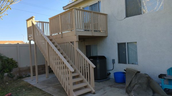 New Deck - Removed & rebuilt new deck with staircase.