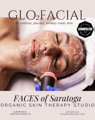 Hollywood’s Latest Red Carpet Facial - Exfoliate, oxygenate and hydrate. The Glo2 Facial blends botanicals with science and brings you the BEST results quickly and effortlessly. Got 45 mins? There is zero downtime, zero redness, zero irritation. Come in for a treatment and go straight to dinner or out with friends.
