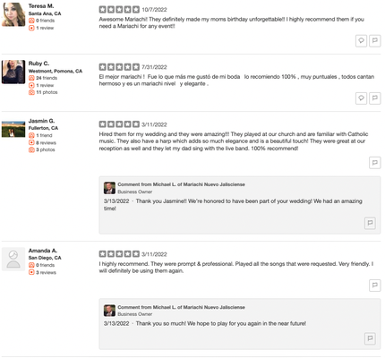 Our 5 star reviews! - These are some of our wonderful customers and their 5 star reviews! We are taking bookings now, text us at (714) 605-6833 to book now! Our 5 star reviews! - These are some of our wonderful customers and their 5 star reviews! We are taking bookings now, text us at (714) 605-6833 to book now!