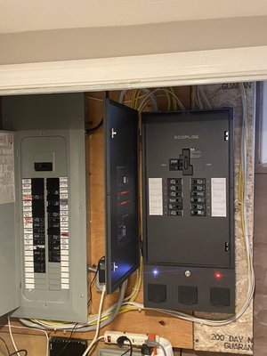 Electrical service upgrade from 100 to 200 Amps - This project is an electrical panel upgrade and backup solar panel installation for a 2 family house.
