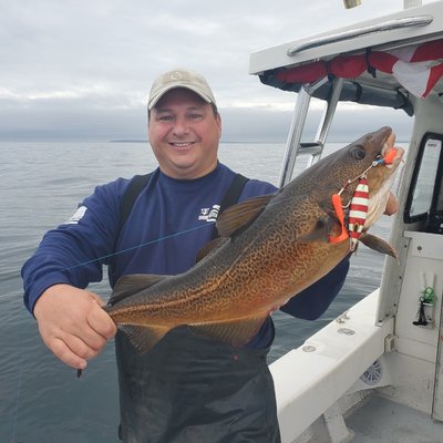 Rod and reel charters - We target cod ,blackfish and squid in the spring and fall. Blues, bass, fluke ,scup and black seabass spring summer and fall. Tuna and shark in the late spring into the fall. Prices range from 200 to 1500 dollars .