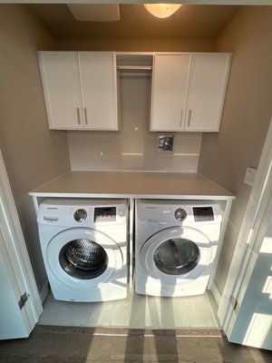 Laundry Room Storage Solutions – Waterloo Region - This laundry room storage solution was designed to improve organization, efficiency, and overall functionality in a busy home.
At Space Age Shelving & Design, we create custom laundry room systems tailored to each space, helping homeowners keep everything from detergents to cleaning supplies neatly stored and easily accessible. Whether working with a compact laundry area or a larger dedicated room, our designs focus on maximizing usable space while maintaining a clean, modern look.
Features of our laundry room storage systems can include:
• Custom cabinetry for concealed storage
• Open shelving for everyday essentials
• Durable, easy-to-clean melamine finishes
• Efficient layouts designed for daily use
Proudly serving Cambridge, Kitchener, Waterloo, Guelph, Brantford, and surrounding areas since 1987, we offer fully customized storage solutions backed by Canadian-made materials and a lifetime warranty.
If you're looking for laundry room storage solutions in Waterloo Region or a custom storage company near Cambridge or Guelph, we offer free in-home consultations to help design a space that works for you. Laundry Room Storage Solutions – Waterloo Region - This laundry room storage solution was designed to improve organization, efficiency, and overall functionality in a busy home.
At Space Age Shelving & Design, we create custom laundry room systems tailored to each space, helping homeowners keep everything from detergents to cleaning supplies neatly stored and easily accessible. Whether working with a compact laundry area or a larger dedicated room, our designs focus on maximizing usable space while maintaining a clean, modern look.
Features of our laundry room storage systems can include:
• Custom cabinetry for concealed storage
• Open shelving for everyday essentials
• Durable, easy-to-clean melamine finishes
• Efficient layouts designed for daily use
Proudly serving Cambridge, Kitchener, Waterloo, Guelph, Brantford, and surrounding areas since 1987, we offer fully customized storage solutions backed by Canadian-made materials and a lifetime warranty.
If you're looking for laundry room storage solutions in Waterloo Region or a custom storage company near Cambridge or Guelph, we offer free in-home consultations to help design a space that works for you.