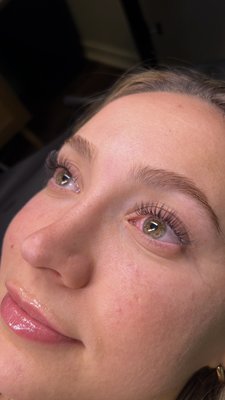 Classic Angel Set - Soft, fluttery, and natural. It brightens the eyes, making them look more open and fresh, while still keeping a lightweight feel. Perfect for clients who want everyday elegance rather than a dramatic glam set. This specific set was made with EBL .03 lashes in a natural eye shape. She wanted lashes that looked like hers and that's exactly what this set delivers.