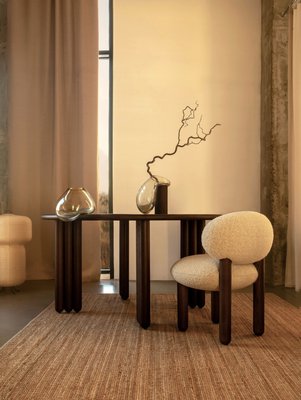 Restaurant Project - The "Flock" collection embodies the idea that home should be a haven of comfort, a sanctuary, and a gathering place adorned with personalized, character-rich, and visually striking statement objects. The name "Flock" reflects its role as a tranquil oasis and central meeting space within the home, where soft, voluptuous forms, natural materials, and pleasing tactile surfaces create an ambiance of warmth and cocooning.

Designer Kateryna Sokolova explains, "Home is the most intimate place for rest, comfort, and gathering, and it should be filled with personalized, character-rich, and eye-catching statement objects like Flock design pieces. In addition to the distinct shape, I wanted to create furniture that would become part of the family, a friend, intimate, and beloved."