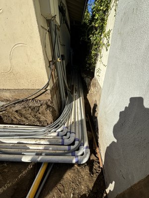 New Plumbing for Pool and Spa Remodel - New Pool and Spa Plumbing. New Electrical Lines for Lights, Pool Equipment Panel, Pool Cover and Main Electrical Line. New Gas Line for Heater. New Plumbing for Pool and Spa Remodel - New Pool and Spa Plumbing. New Electrical Lines for Lights, Pool Equipment Panel, Pool Cover and Main Electrical Line. New Gas Line for Heater.
