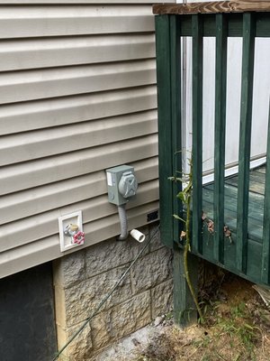 Generator inlet - This generator inlet was installed on a modular home located in Hendersonville NC Generator inlet - This generator inlet was installed on a modular home located in Hendersonville NC