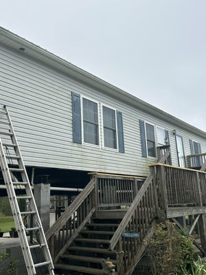 Pressure Washing - We pressure washed our bi-weekly lawn maintenance client’s house. Can you tell a difference? 
Message us to get your free quote.