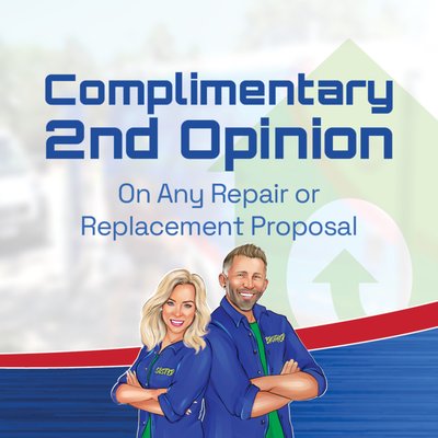 Complimentary 2nd Opinions - Complimentary 2nd opinion on any repair replacement proposal Complimentary 2nd Opinions - Complimentary 2nd opinion on any repair replacement proposal