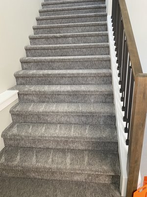 Stairs carpet cleaning - Carpet on stairs was matted and soiled. After cleaning carpet was revived and clean. Stairs carpet cleaning - Carpet on stairs was matted and soiled. After cleaning carpet was revived and clean.