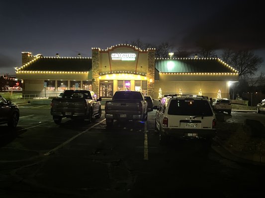Commerical Projects Are Special Too - The restaurant's ambition to catch the attention of passersby on the road led them to employ super bright LEDs. The restaurant successfully distinguished itself during the season using a robust lighting plan. The intense brightness of the LEDs ensured that the business stood out prominently, making it easily noticeable to anyone driving by.