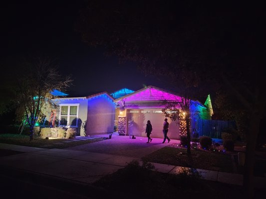 2024 Permanent Christmas Lighting - This was done on a home just prior to Christmas in 2024, installed completely in a single day. The system is remotely controlled from the client's mobile device, with smart power supplies, powered by a dedicated outlet to avoid potential power interruption from any genrral lighting circuits. 2024 Permanent Christmas Lighting - This was done on a home just prior to Christmas in 2024, installed completely in a single day. The system is remotely controlled from the client's mobile device, with smart power supplies, powered by a dedicated outlet to avoid potential power interruption from any genrral lighting circuits.