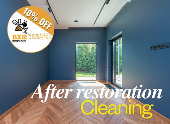 Cleaning after restoration - This cleaning was done after the reconstruction of the house. Blinds, bathrooms, windows, carpet, oven and refrigerator, cabinets and much more were cleaned here.