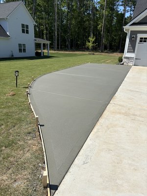 This one extension driveway - No Mucho de Tire Pequeña Scarva de la forma yes para Concreto