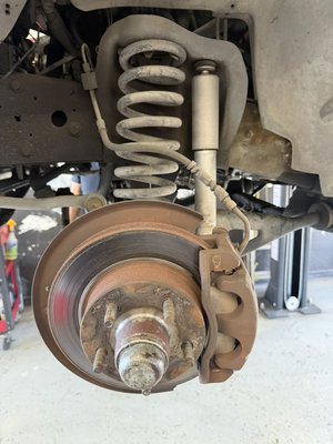 New rotors pads and shocks - Got the customers 1996 ford ranger driving and stopping like it did when he bought it 20 years ago New rotors pads and shocks - Got the customers 1996 ford ranger driving and stopping like it did when he bought it 20 years ago