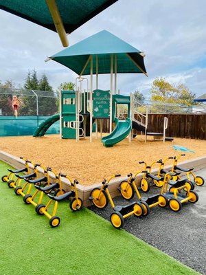 Outdoor Fun! - Our children are continuously nurtured by exceptional teachers and caregivers along with age appropriate educational materials for kinesthetic, audial, visual, and touch learners.