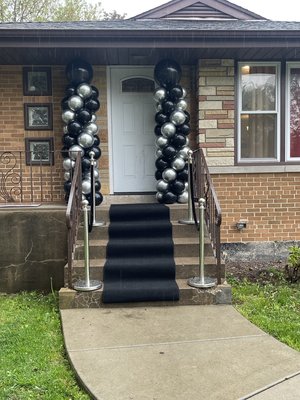 Black and silver prom night Decor - customized prom send off Black and silver prom night Decor - customized prom send off