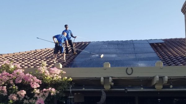 Solar Panel Cleaning - Are you getting the most return on your investment?  Clean your SOLAR PANELS regularly to ensure the biggest return from your panels!