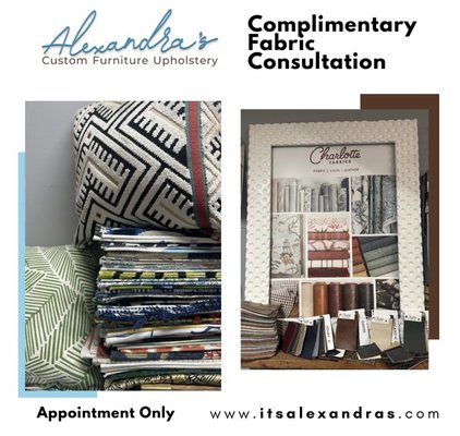 Fabric Consolation - The choice of fabric for your furniture is A way to express your personality and lifestyle. Whether you prefer the richness of leather for a sophisticated touch, the warmth of natural fabrics like cotton or linen, or the boldness of patterns for a vibrant look, each options adds a unique character to your living space. Consider factors such as comfort, durability, and maintenance along with aesthetics to find the perfect fabric that aligns with your personal style and enhances your overall home ambiance.
With thousands of fabrics and leathers to choose from, explore the options with me to find the perfect match for your dream furniture. Once you've made your selections, remember to proceed with the payment of 50% for labor and fabric to secure your spot on the booking schedule. This ensures a smooth process towards bringing your customized furniture to life. Fabric Consolation - The choice of fabric for your furniture is A way to express your personality and lifestyle. Whether you prefer the richness of leather for a sophisticated touch, the warmth of natural fabrics like cotton or linen, or the boldness of patterns for a vibrant look, each options adds a unique character to your living space. Consider factors such as comfort, durability, and maintenance along with aesthetics to find the perfect fabric that aligns with your personal style and enhances your overall home ambiance.
With thousands of fabrics and leathers to choose from, explore the options with me to find the perfect match for your dream furniture. Once you've made your selections, remember to proceed with the payment of 50% for labor and fabric to secure your spot on the booking schedule. This ensures a smooth process towards bringing your customized furniture to life.