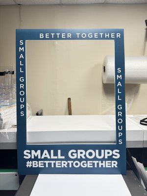 Cut out and large format printing - Event business sign cutout and print. Have your corpaorate or business events printing services done here at The Ups Store Westwood!!!