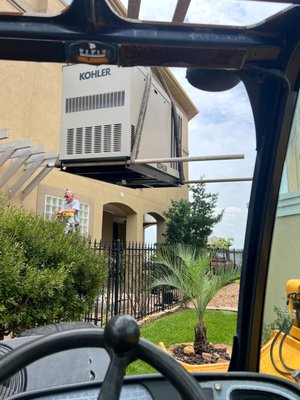 High Installation! - Whether you need your generator installed on the ground or in the air GenTek USA can get the job done! We installed this generator 15 to 20 feet off the ground with a crane! No job is too big or too small for our techs!