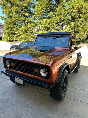 Ford Bronco Detail and Paint Correction - I was called out to perform a paint correction on this restomod Ford Bronco. The owner complained about the scratches and water spots on the roof and hood. I was able to buff them out and performed a full detail as well.
