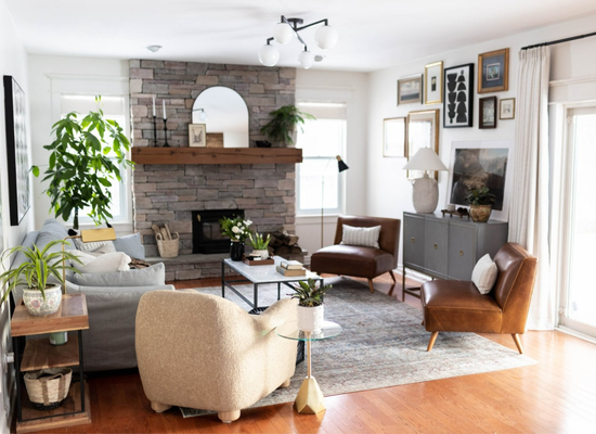 Ridley Living Room - This living room received a refresh with new artwork, furniture and accessories. Ridley Living Room - This living room received a refresh with new artwork, furniture and accessories.