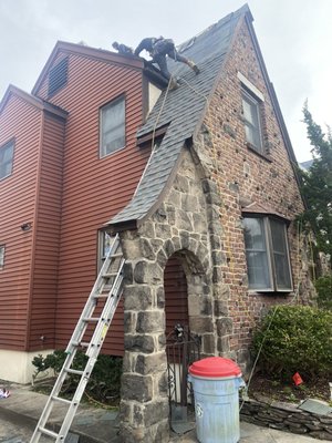 Roof replacement 11/23 Leonia NJ - This was a roof replacement project on a 1940s home in Leonia NJ. The style of the home along with the newer addition on the back that had a flat roof gave us multiple styles to work with but I think it shows off our versatility as a contractor Roof replacement 11/23 Leonia NJ - This was a roof replacement project on a 1940s home in Leonia NJ. The style of the home along with the newer addition on the back that had a flat roof gave us multiple styles to work with but I think it shows off our versatility as a contractor