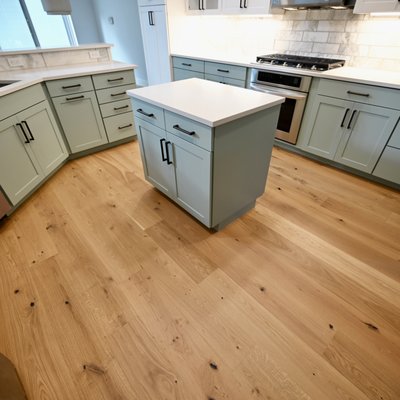 New Hardwood Floors | Southwest Parkway - Beautiful Brand New European French White Oak Floors with Mist 5% Rubio.