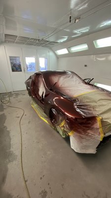 Custom Paint Job - 2010 Nissan 370 we repair the front and change the color front red to this beautiful black cherry Custom Paint Job - 2010 Nissan 370 we repair the front and change the color front red to this beautiful black cherry
