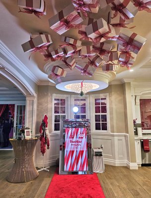 Candy Cane Holiday Party - Custom graphics with the 65" Magic Mirror booth at a candy cane themed holiday party