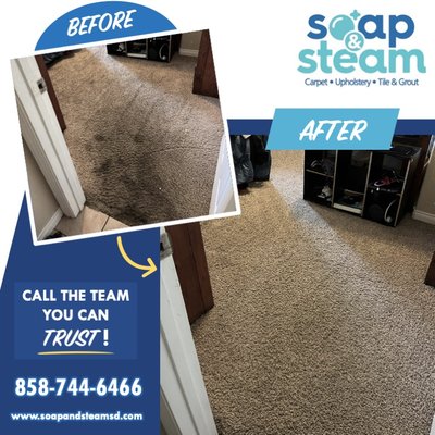Before & After - Floors get dirty. From coffee spills muddy paws, even the most careful residents can end up with a bit more wear and tear on their floors than they're comfortable with. This doesn't mean your floors have to stay that way. Our team uses safe & effective methods to remove dirt, stains, odor and grime without damaging the quality of your carpet, tile/grout, upholstery & more. Take a look to see how our team has revived flooring in homes and businesses across San Diego county. Before & After - Floors get dirty. From coffee spills muddy paws, even the most careful residents can end up with a bit more wear and tear on their floors than they're comfortable with. This doesn't mean your floors have to stay that way. Our team uses safe & effective methods to remove dirt, stains, odor and grime without damaging the quality of your carpet, tile/grout, upholstery & more. Take a look to see how our team has revived flooring in homes and businesses across San Diego county.