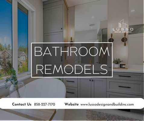 Bathroom Remodels - At Lusso Design and Build we believe that a successful remodeling project starts with open communication. That’s why we listen carefully to your ideas, preferences, and concerns, making sure we understand your vision. Throughout the process, we keep you informed and involved, providing expert advice, creative solutions, and timely updates. Your satisfaction is always our top priority.
As your dedicated bathroom remodeling contractor, we go the extra mile to ensure the highest quality results. We handpick premium materials and implement the best workmanship to guarantee the longevity and beauty of your new bathroom. Our goal is to exceed your expectations, leaving you with a bathroom that not only looks stunning but also enhances your daily routine. Bathroom Remodels - At Lusso Design and Build we believe that a successful remodeling project starts with open communication. That’s why we listen carefully to your ideas, preferences, and concerns, making sure we understand your vision. Throughout the process, we keep you informed and involved, providing expert advice, creative solutions, and timely updates. Your satisfaction is always our top priority.
As your dedicated bathroom remodeling contractor, we go the extra mile to ensure the highest quality results. We handpick premium materials and implement the best workmanship to guarantee the longevity and beauty of your new bathroom. Our goal is to exceed your expectations, leaving you with a bathroom that not only looks stunning but also enhances your daily routine.