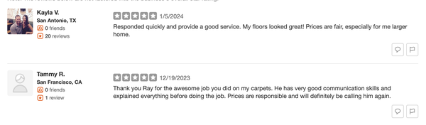 Yelp Reviews - 5 Star Reviews left on Yelp! Yelp Reviews - 5 Star Reviews left on Yelp!