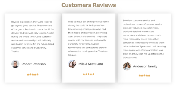 Satisfied Customers - We are a team of professional moving company offering the complete range of moving services that you need. Right from the initial stages of packing, all the way to unloading and setting up your belongings at your desired destination. Satisfied Customers - We are a team of professional moving company offering the complete range of moving services that you need. Right from the initial stages of packing, all the way to unloading and setting up your belongings at your desired destination.