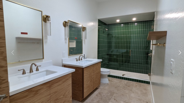 Bathroom Remodeling - Modern, functional bathrooms built to last. We handle everything from tile and vanities to custom showers and full layout changes.

A bathroom remodel is one of the highest-value improvements you can make to your home, and the details matter. Urban Element, Inc. specializes in residential and commercial bathroom renovations throughout the East Valley of Arizona.

Our team handles the complete remodel from demolition to final install — waterproofing, custom tile showers, vanities, custom cabinetry, plumbing fixtures, lighting and paint. We bring the same attention to detail and craftsmanship to a powder room as we do to a full master suite.

Tell us how you want your space to look and function, and we'll deliver a bathroom that's both beautiful and built to last.