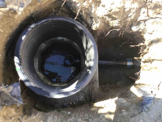 Installation of a new inlet baffle - We had an emergency call from a client that explained that all her drains were backing up. She described how the toilet water was coming up through her bathroom showers. Easy Rooter accommodated her appointment and scheduled her on the same day. Upon inspection, our team noticed large amounts of sewage backing up in the septic tank and sewer line. We modified the sewer line as needed in order to install a new inlet baffle (sanitary tee). The purpose of this component is to guide sewage into the tank and prevent the disturbance of the scum layer. It also prevents sewage from backing up into the home if the system ever backs up. In addition, we installed brand new California code-compliant riser access points. These access points will be affixed to the existing tank utilizing concrete. This will allow the homeowner to properly service and maintain this unit. This will allow the drainage system to last as long as possible if the septic tank is maintenanced properly after these access points are installed. The client was astonished by how Easy Rooter managed to leave the property cleaner than how we arrived. Installation of a new inlet baffle - We had an emergency call from a client that explained that all her drains were backing up. She described how the toilet water was coming up through her bathroom showers. Easy Rooter accommodated her appointment and scheduled her on the same day. Upon inspection, our team noticed large amounts of sewage backing up in the septic tank and sewer line. We modified the sewer line as needed in order to install a new inlet baffle (sanitary tee). The purpose of this component is to guide sewage into the tank and prevent the disturbance of the scum layer. It also prevents sewage from backing up into the home if the system ever backs up. In addition, we installed brand new California code-compliant riser access points. These access points will be affixed to the existing tank utilizing concrete. This will allow the homeowner to properly service and maintain this unit. This will allow the drainage system to last as long as possible if the septic tank is maintenanced properly after these access points are installed. The client was astonished by how Easy Rooter managed to leave the property cleaner than how we arrived.