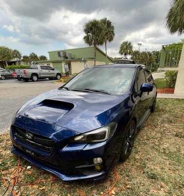 Front windshield installation - this installation was made by Premium Glass Tint