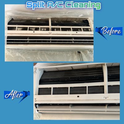 Before & After Split AC Cleaning Maintenance - Are you coughing and sneezing? Or is your A/C unit(s) not blowing as cold anymore? Well your A/C may be due for a deep cleaning.
This project is a cleaning of this customers Split A/C unit and they have been sneezing/coughing due to the mold and dust collected in their unit. Once the unit was cleaned and sanitized the customer was vey happy with the performance of the unit afterwards and breathing in that fresh clean air.
If your A/C needs a deep cleaning call us today to get you scheduled.