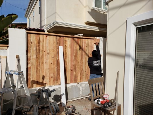 build fance. - due to the termite problem this fance was replaced build fance. - due to the termite problem this fance was replaced