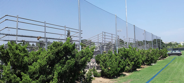 Netting - Collins Company specializes in the design and fabrication of netting for a variety of applications. From backstop and sideline ball field netting, to custom baseball and softball batting cages; overhead baseball field “hood” protectors, tennis court dividers, to warehouse safety netting, our high-quality outdoor netting is treated and UV-stabilized for maximum durability. All netting is finished with rope or bound with grommeted borders and is available in a variety of twine sizes and breaking strengths to fit your needs.