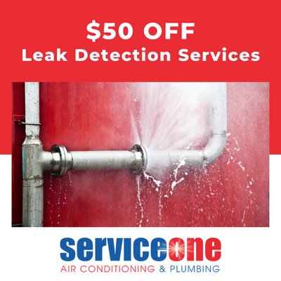 $50 OFF any leak detection service available! 24-Hour emergency plumbers providing effective leak repair in Seminole and Orange Counties - Have you noticed a leaky faucet in your kitchen or bathroom? Are there suspicious puddles of water in your basement? Leaks can be minor problems but may quickly become more serious. It is important to request comprehensive water leak detection with our highly trained plumbers at ServiceOne Air Conditioning & Plumbing. If the water is finding a way to get out, we will find a way to identify the leak and fix it.
Call us today and get prompt and dependable water leak detection in Seminole and Orange Counties with ServiceOne Air Conditioning & Plumbing. $50 OFF any leak detection service available! 24-Hour emergency plumbers providing effective leak repair in Seminole and Orange Counties - Have you noticed a leaky faucet in your kitchen or bathroom? Are there suspicious puddles of water in your basement? Leaks can be minor problems but may quickly become more serious. It is important to request comprehensive water leak detection with our highly trained plumbers at ServiceOne Air Conditioning & Plumbing. If the water is finding a way to get out, we will find a way to identify the leak and fix it.
Call us today and get prompt and dependable water leak detection in Seminole and Orange Counties with ServiceOne Air Conditioning & Plumbing.