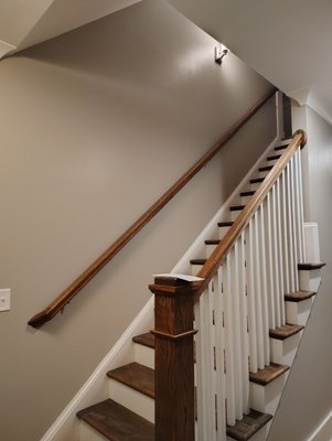 Interior House Painting - Let’s walk through what it looks like when we paint an entire house. First off, it's not just about slapping on a coat of paint—there’s a lot of prep work involved to get everything looking perfect.

When we first walk into a home, we start by assessing the space. For example, in this home, the walls had quite a bit of damage and imperfections. Before we can even think about paint, we need to get those walls smooth. We used a joint compound to fill in cracks, holes, and any rough spots. Once the compound dried, we sanded everything down to create a nice, smooth surface.

Next, we move on to the priming stage. We use a high-quality primer that helps the paint adhere better, especially on patched areas. This step is crucial for a uniform finish.

Once everything’s prepped and primed, it’s time for the fun part—painting! We start with the ceilings, rolling them out for a clean, even coat. After that, we focus on the walls, using brushes and rollers to ensure every inch gets covered. For trim and baseboards, we use a fine brush for crisp, sharp lines.

Throughout the entire process, we make sure to protect floors and furniture, so everything stays clean. And of course, we clean up as we go. We don’t leave a mess behind.

By the end of the project, what was once a worn-out, patchy surface has been completely transformed into a fresh, vibrant space. It’s a lot of work, but we love the results—and so do our clients! From start to finish, we’re focused on making sure every detail is perfect.