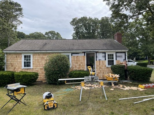 Cottage Remodel West Yarmouth - This is a total remodel in west Yarmouth changed the foundation sill siding kitchen and bath