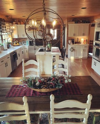 Kitchen and Dinning Room Refresh - My Home Project Pro updated this kitchen with new paint - new light and plumbing fixtures - and more! Kitchen and Dinning Room Refresh - My Home Project Pro updated this kitchen with new paint - new light and plumbing fixtures - and more!