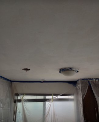 Fixed leak damage - The kitchen ceiling was taking on a lot of water due to a bad roof. We patched and sealed it up. Fixed leak damage - The kitchen ceiling was taking on a lot of water due to a bad roof. We patched and sealed it up.